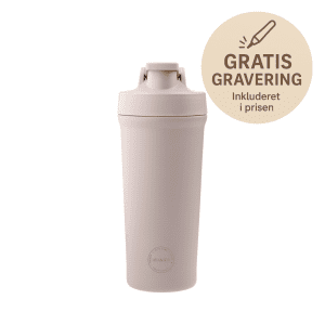 Shaker bottle soft rose - lyseroed - shaker drikkedunk - flaske med gravering - drikkedunk med navn (1)