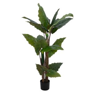 Kunstig Taro Alocasia, grøn, 140 cm