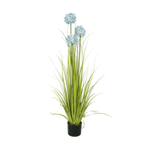 Kunstig Allium graes, blaa, 120 cm - kunstige planter