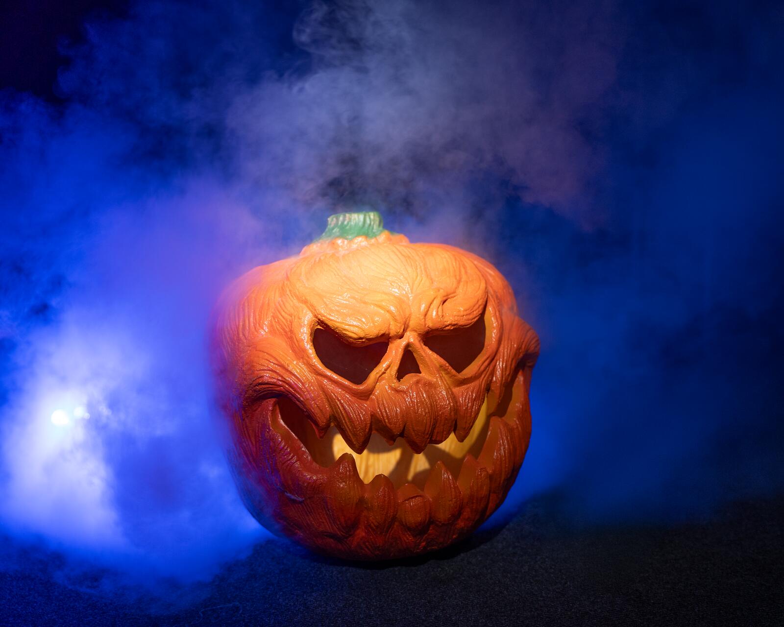 Halloween Græskar med lys, 18 cm - Billede 2