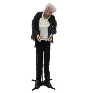 Stående Zombie Butler (animeret) 164 cm