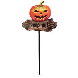 Halloween Græskarskilt 'KEEP OUT' - 50 cm