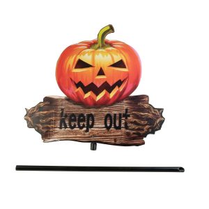 Alternative view of Halloween Græskarskilt 'KEEP OUT' - 50 cm