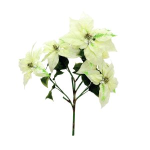 Kunstig Julestjerne, creme, 60 cm