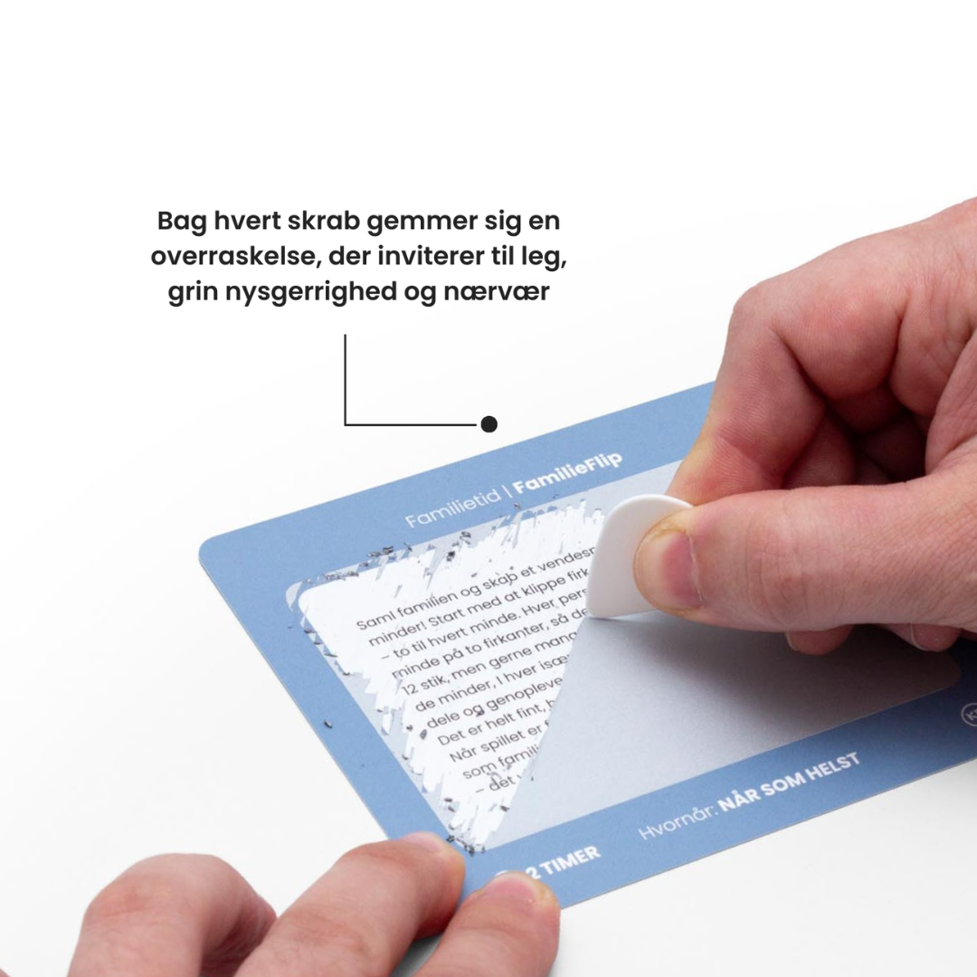 For hele Familien - skrabekort - familieaktiviteter - skjulte oplevelser - meaningful moments - ModernHouse