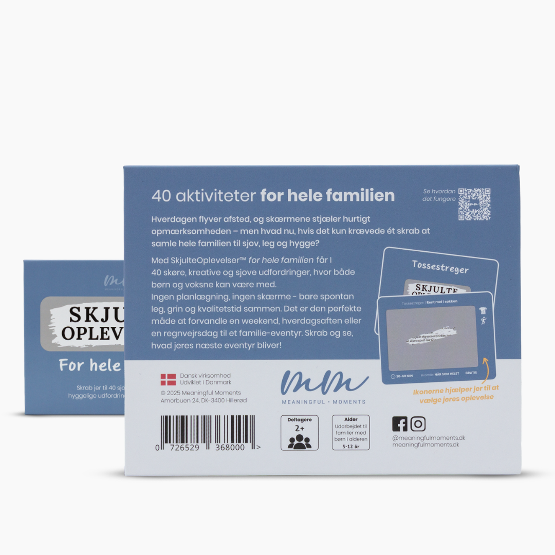For hele Familien - skrabekort - familieaktiviteter - skjulte oplevelser - meaningful moments - ModernHouse