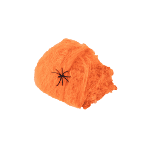 Halloween Edderkoppespind, Orange 50 gram - halloween pynt (1)
