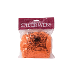 Halloween Edderkoppespind, Orange 50 gram - halloween pynt (2)