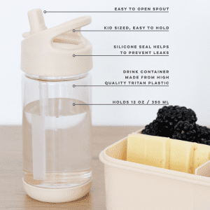 3 Sprouts Drikkedunk Sand - 350 ml - boernedrikkeflaske - drikkeflaske - vandflaske