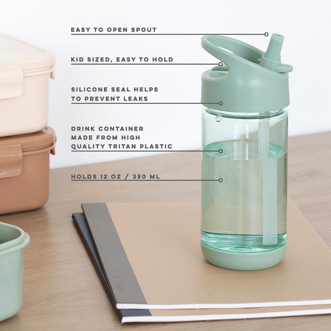 3 Sprouts Drikkedunk groen - 350 ml - boernedrikkeflaske - drikkeflaske - vandflaske