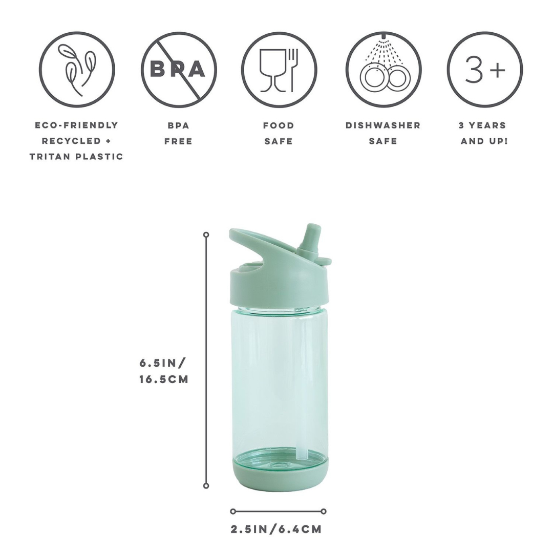 3 Sprouts Drikkedunk groen - 350 ml - boernedrikkeflaske - drikkeflaske - vandflaske