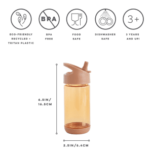 3 Sprouts Drikkedunk rust - 350 ml - boernedrikkeflaske - drikkeflaske - vandflaske