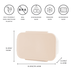 3 Sprouts Madkasse i Sand – 3 rum