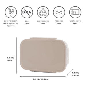 3 Sprouts Madkasse i Taupe – 3 rum