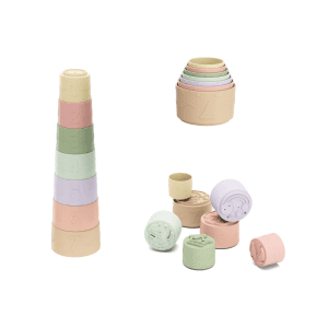 Badelegetoej - Stablekopper med moenster og hul - legetoej