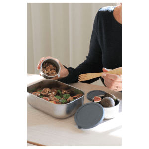 Snackboxe - 2 stk, Dark Grey - Snack cointainer - AYA&IDA