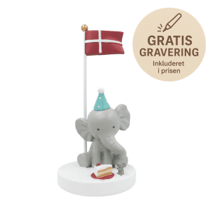 Bordflag, elefant med mus og kage - kids by friis