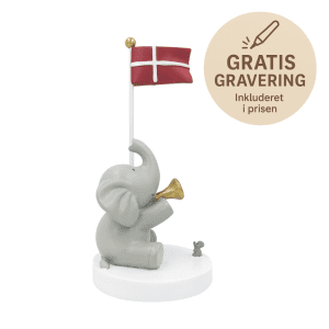 Bordflag, elefant med mus og trompet - kids by friis