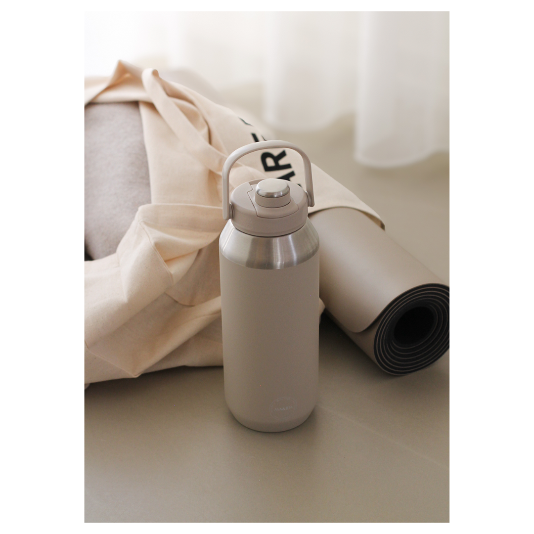 Sports Bottle 950 ml - Cream Beige - Aya & Ida (2)