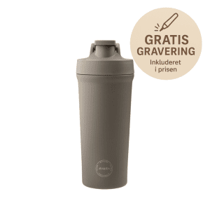 Shaker bottle driftwood - shaker drikkedunk - flaske med gravering - drikkedunk med navn