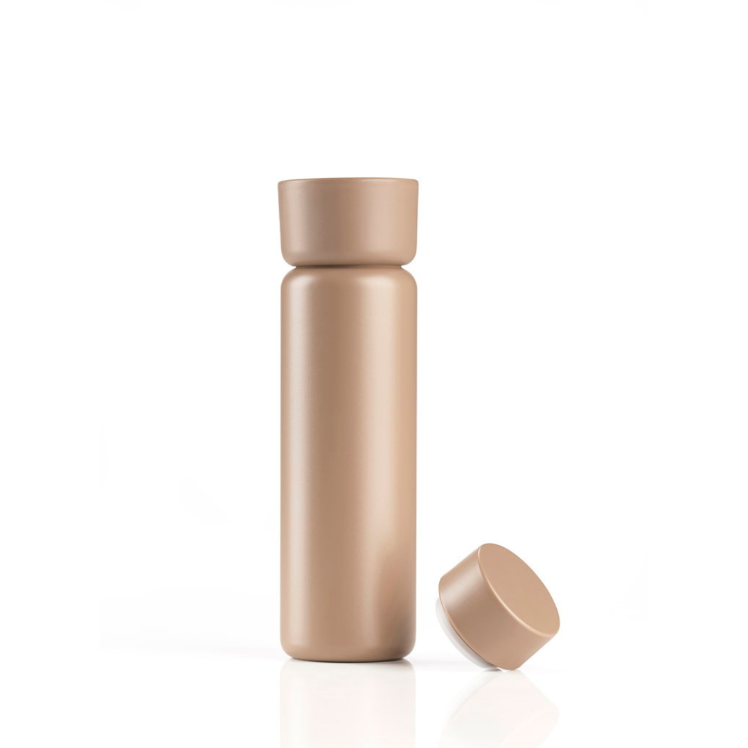 Zone Denmark termokop med to laag Camel - moerk beige - brun - mokka - 650 ml - vandflaske - cup2go