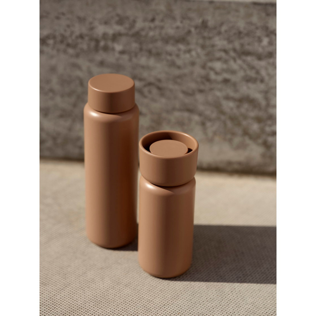 Zone Denmark termokop med to laag Camel - moerk beige - brun - mokka - 650 ml - vandflaske - cup2go