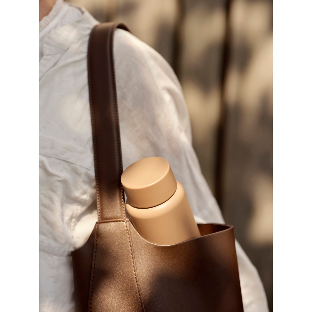 Zone Denmark termokop med to laag Camel - moerk beige - brun - mokka - 650 ml - vandflaske - cup2go