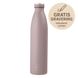 Drikkeflaske 1000 ml - Dusty Rose - aya and ida - gratis gravering