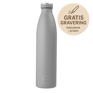 Drikkeflaske 1000 ml - Light Grey - aya and ida - gratis gravering