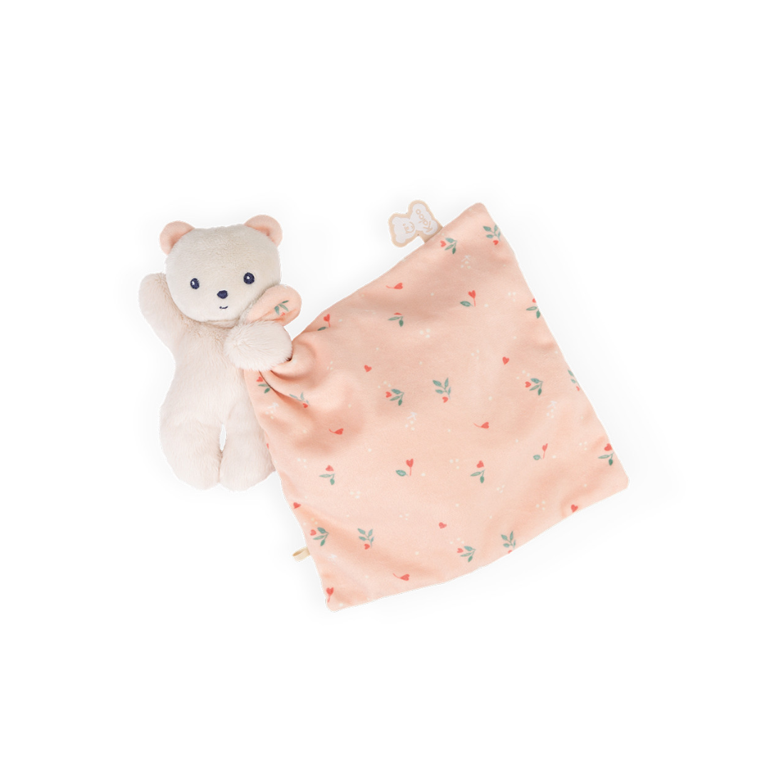 Kaloo Bamse - Nusseklud - Bjoern - Lyseroed - daabsgave - barselsgave - babyshower gave - navngivningsgave