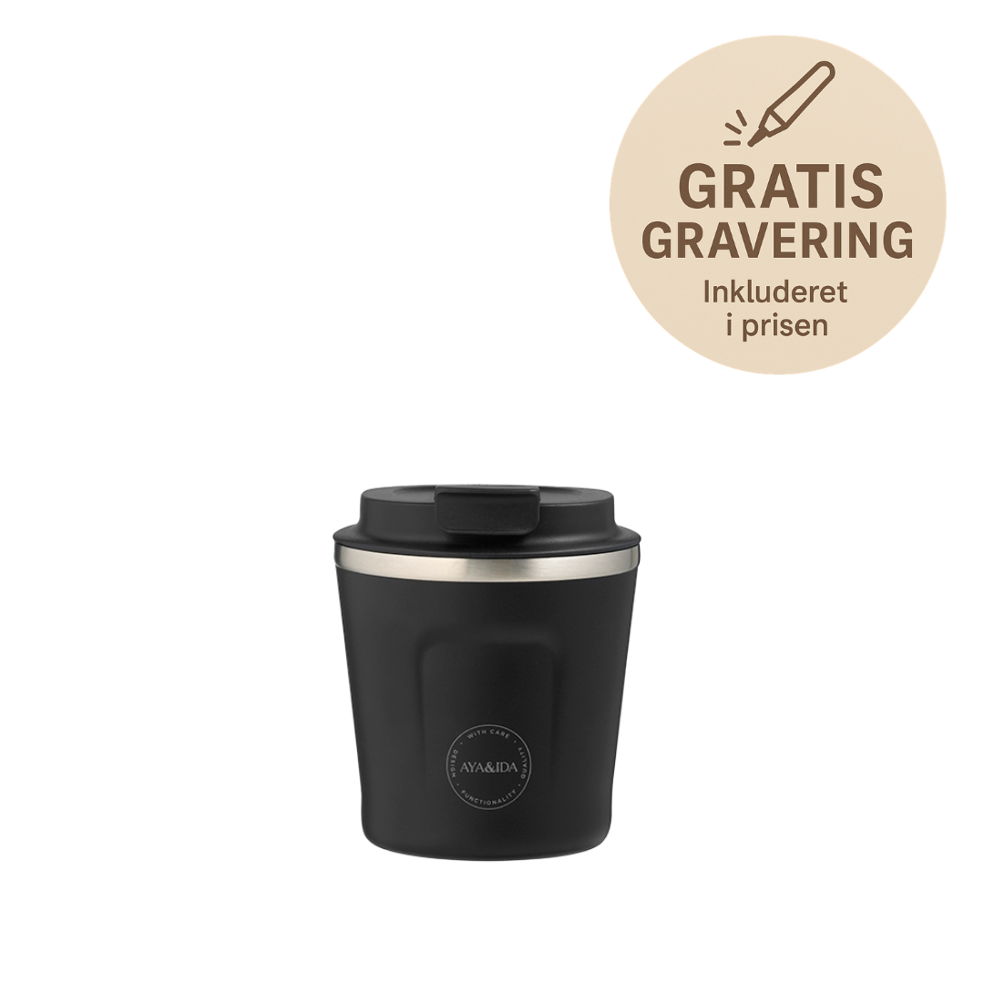 CUP2GO termokop matte black - 240 ml - aya and ida (1)