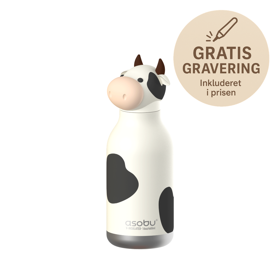 Cow Bestie drikkedunk - boernedrikkedunk - drikkeflaske - drikkedunk - Asobu - drikkedunk med navn (1)