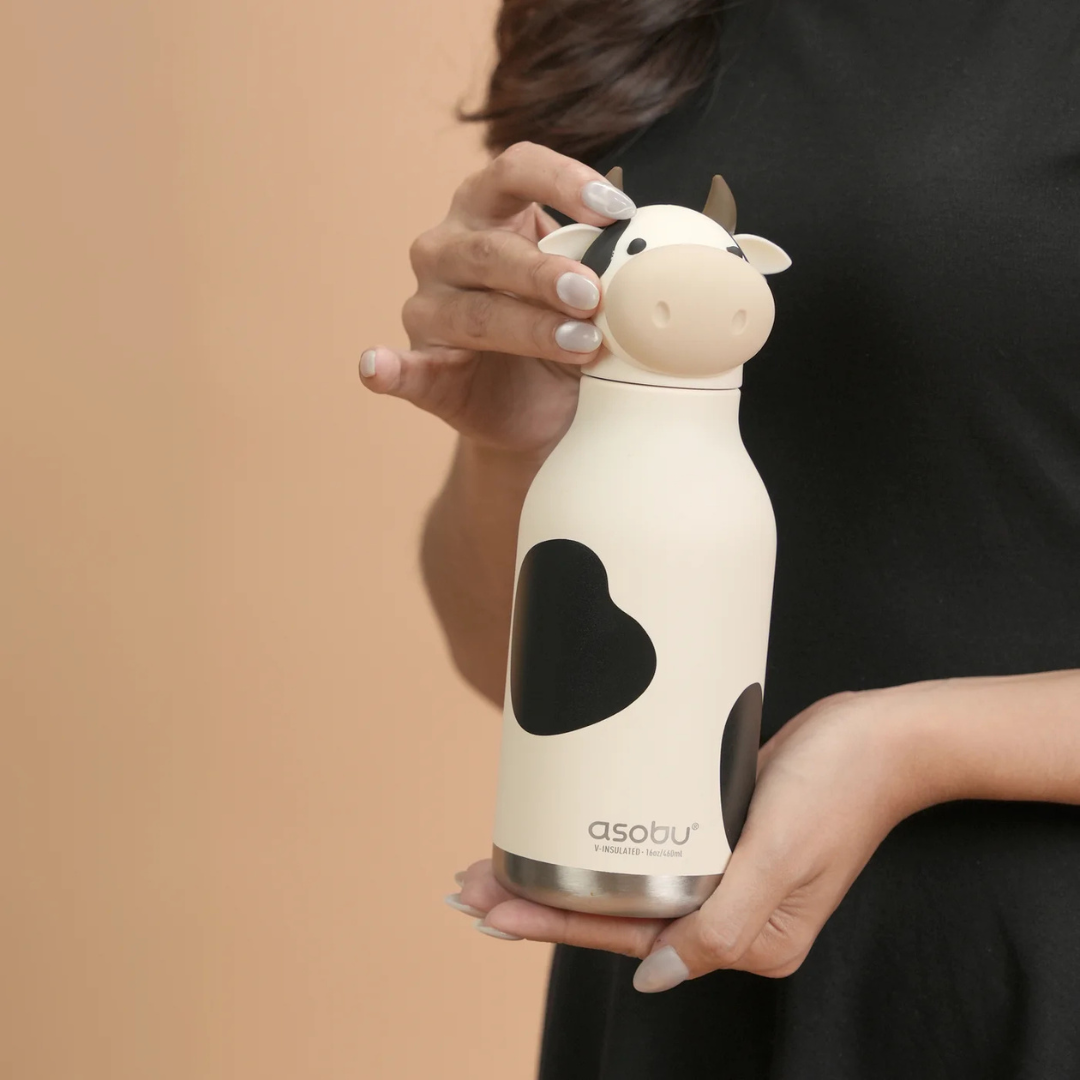 Cow Bestie drikkedunk - boernedrikkedunk - drikkeflaske - drikkedunk - Asobu - drikkedunk med navn (3)