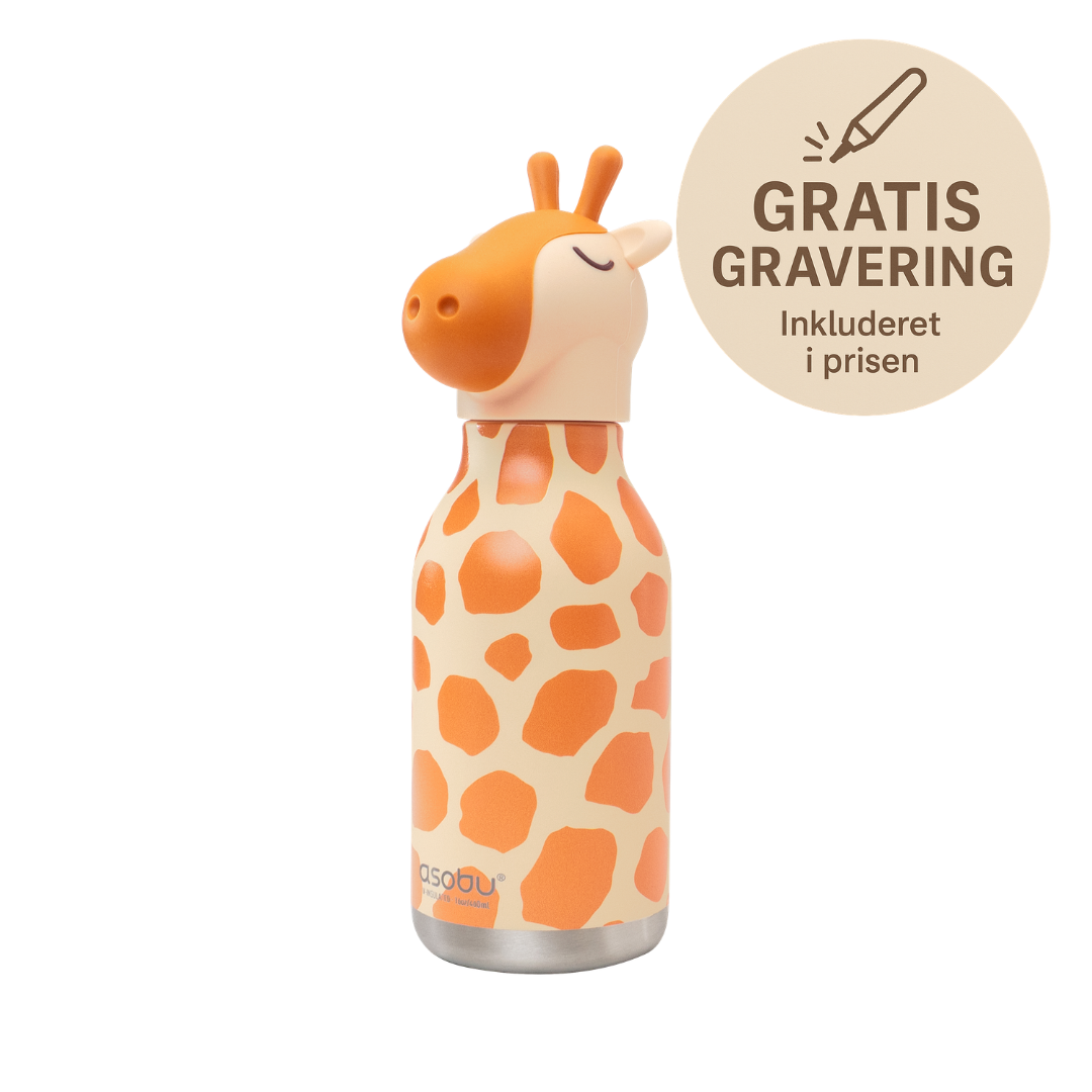 Giraffe Bestie drikkedunk - boernedrikkedunk - drikkeflaske - drikkedunk - Asobu - drikkedunk med navn (1)