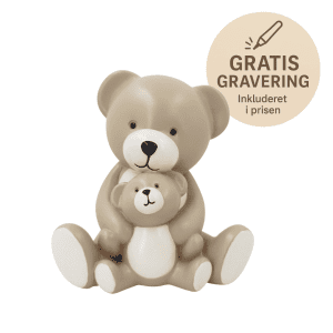 Figur – Bamse mor og barn - barselsgave - daabsgave - gravering (1)