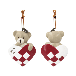 Alternative view of Kids by Friis - Juleophæng, Hjerte med beige bamse