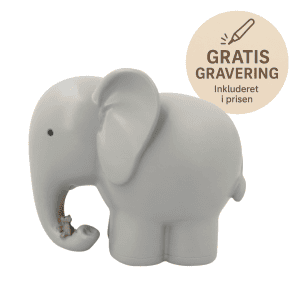 Sparegris - Elefant med mus - gravering - daabsgave (1)